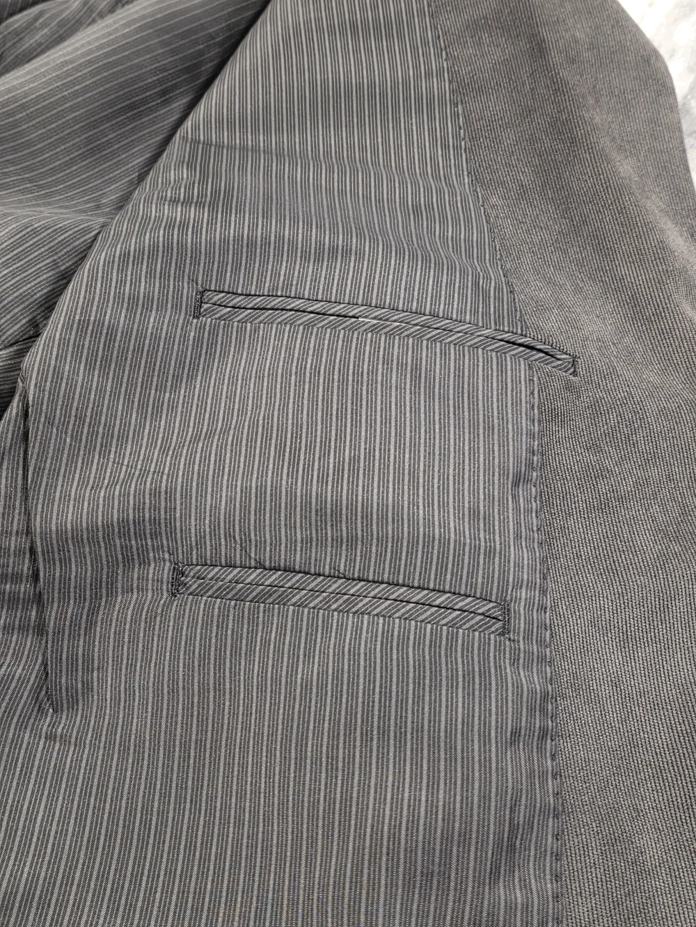 48L Men's Calvin Klein Gray Corduroy Blazer 2 Button Sport Coat